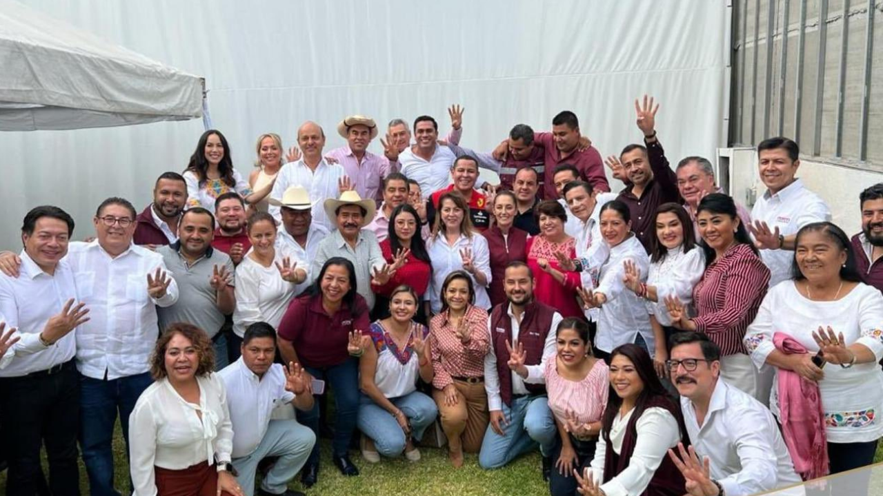 Da bienvenida Cuauhtémoc Blanco a Claudia Sheinbaum durante visita a