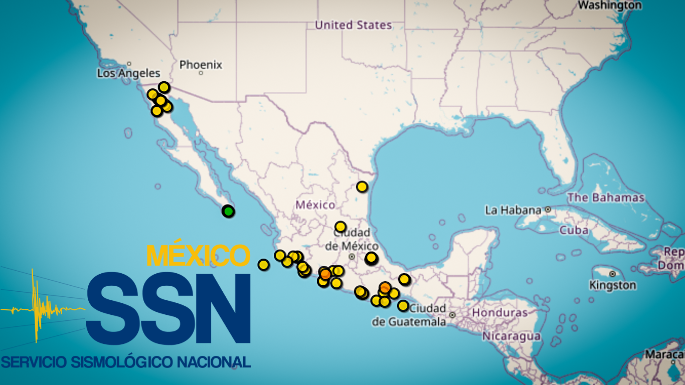 Se registran 52 sismos en las últimas 24 horas en 12 estados de la