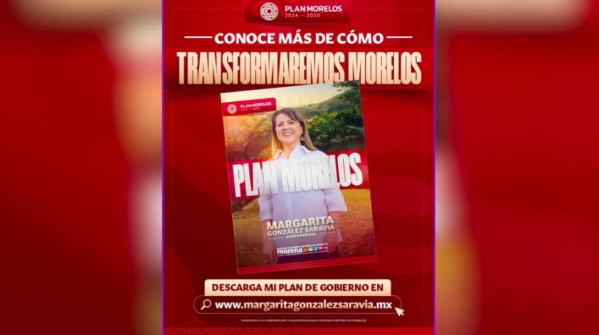 Busca Margarita González Saravia una nueva era de bienestar en Morelos
