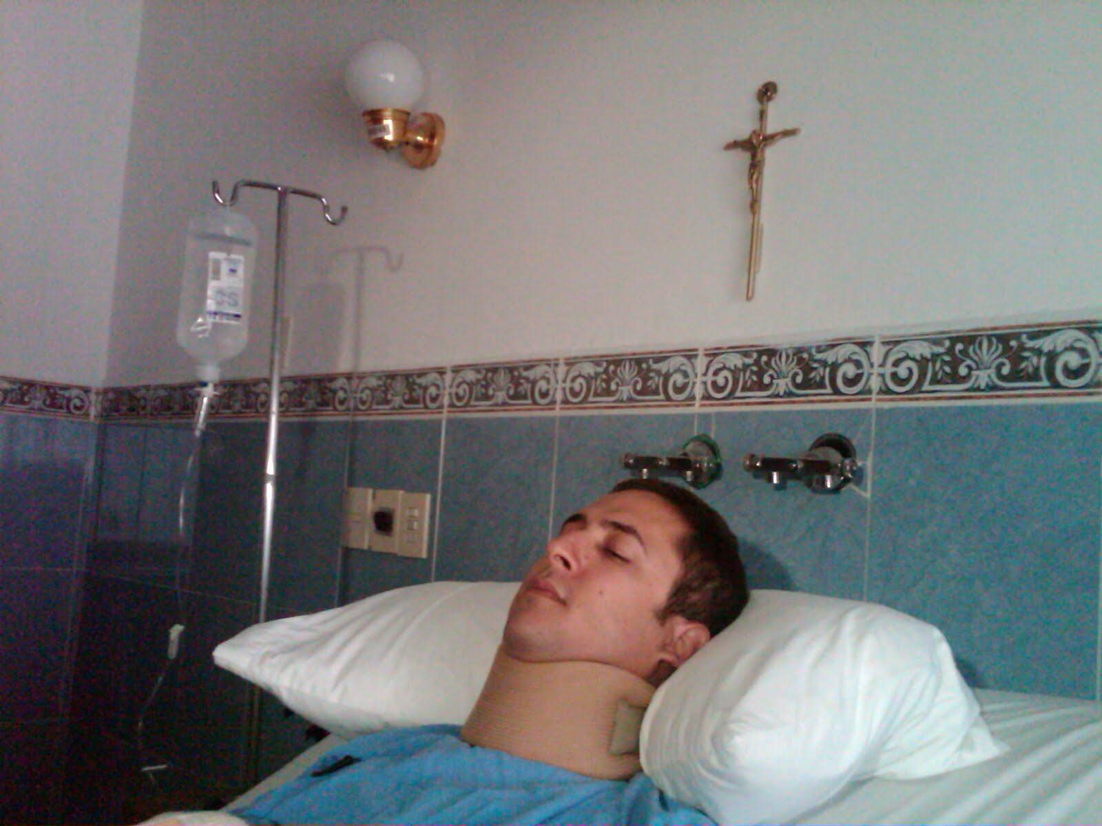 Camarógrafo hospitalizado.