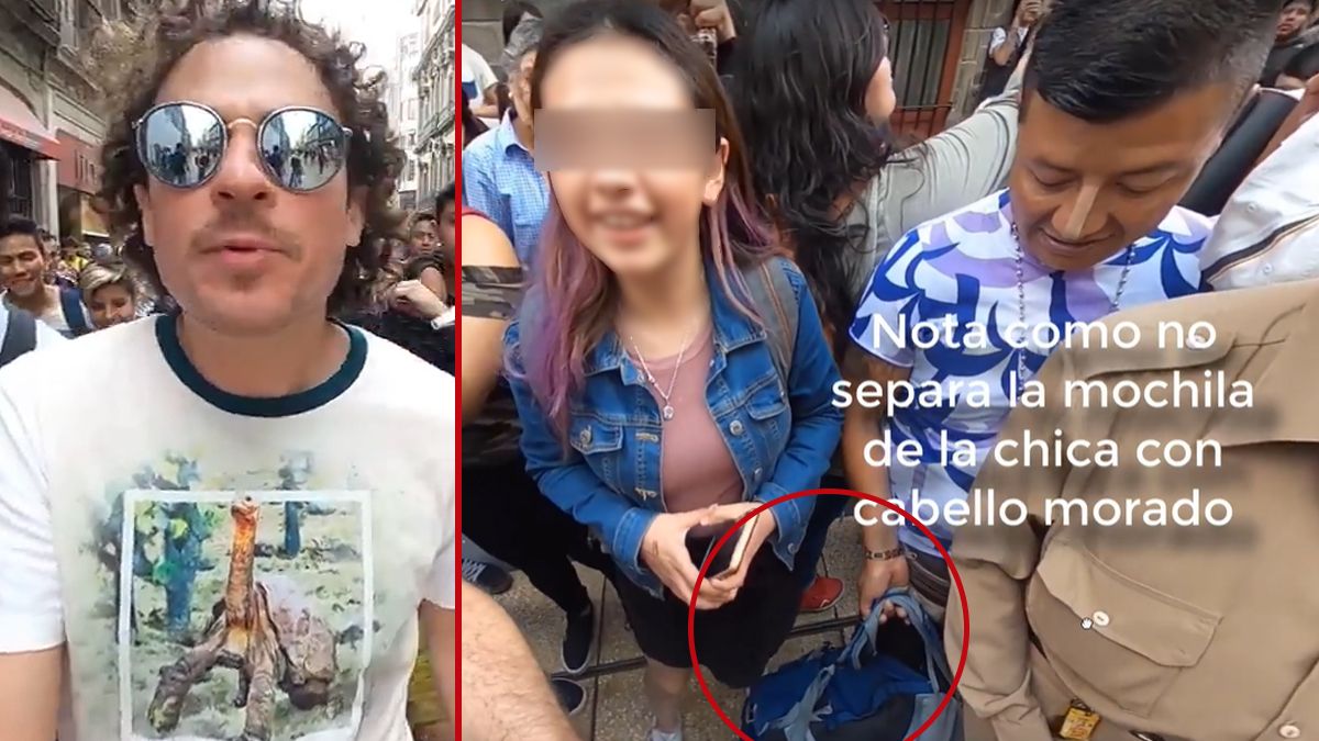 Descubren a sujeto grabando bajo falda de joven en CDMX - 24 Morelos